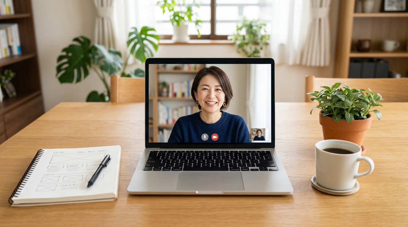WEBCOACH専任コーチとの1対1オンラインカウンセリング風景